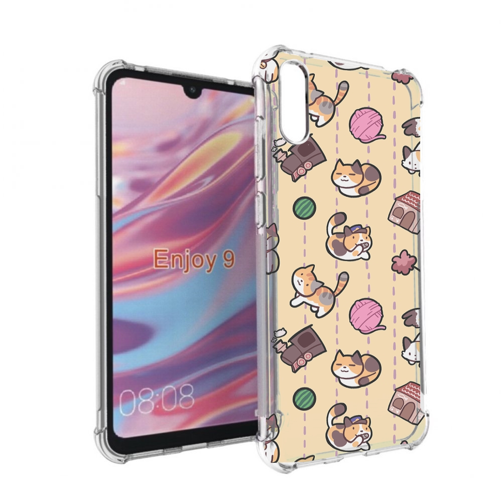 

Чехол бампер MyPads Котики-клубочки для Huawei Enjoy 9, Прозрачный, Tocco