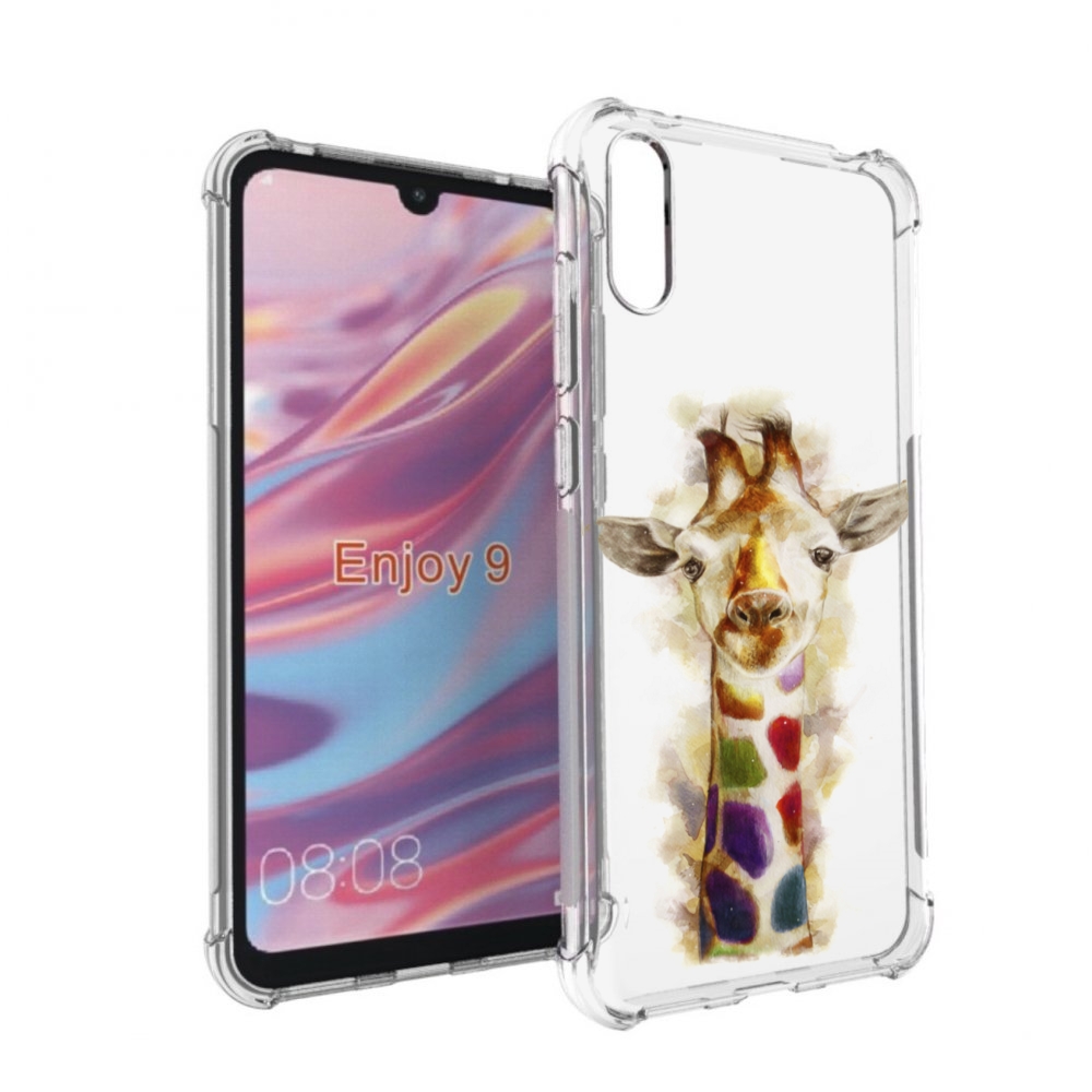 

Чехол бампер MyPads Красочный жираф для Huawei Enjoy 9, Прозрачный, Tocco