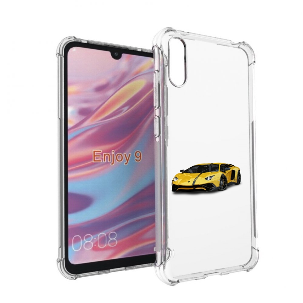 

Чехол бампер MyPads Ламбо мужской для Huawei Enjoy 9, Прозрачный, Tocco