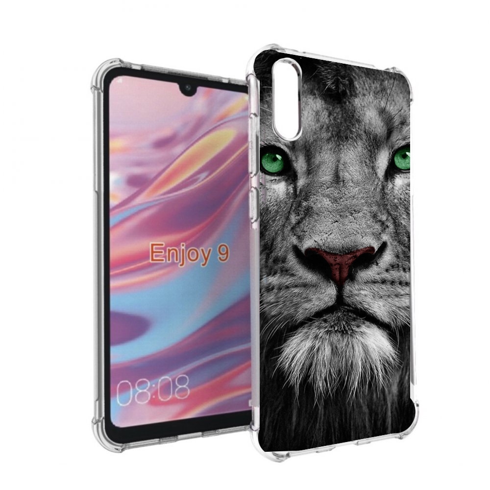

Чехол бампер MyPads Лев-зеленоглазый мужской для Huawei Enjoy 9, Прозрачный, Tocco