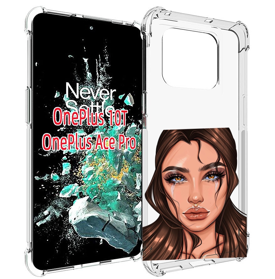 

Чехол MyPads плачущая-девушка женский для OnePlus 10T, Прозрачный, Tocco