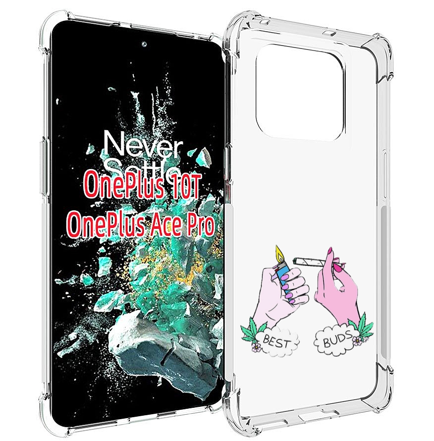 

Чехол MyPads плохие руки женский для OnePlus 10T, Прозрачный, Tocco