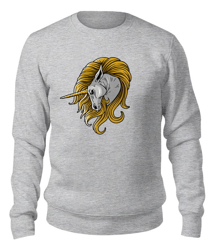 

Свитшот унисекс Printio Unicorn серый S, Unicorn