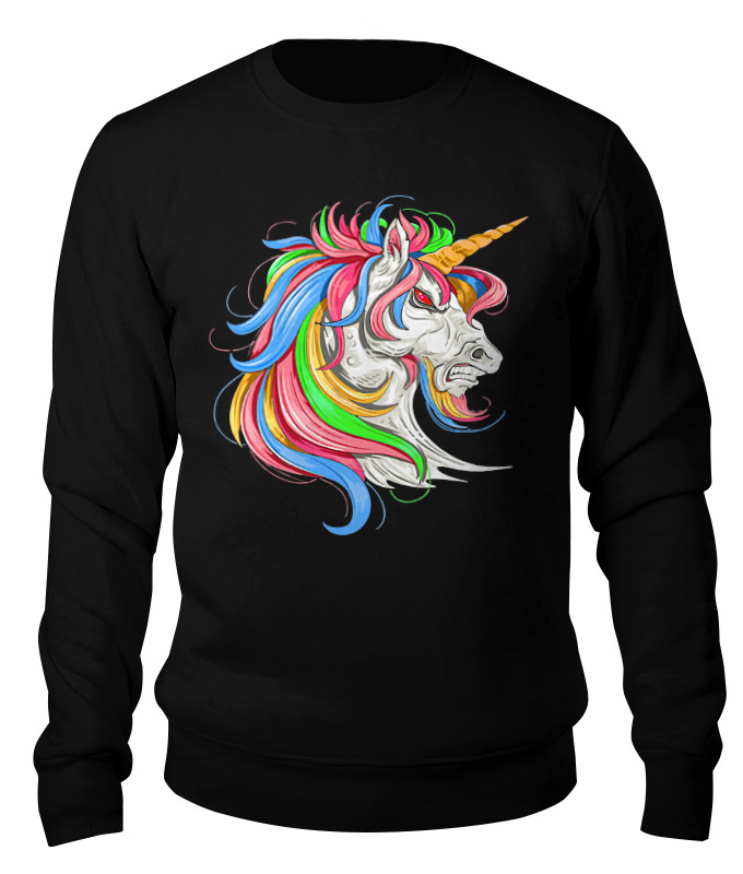 

Свитшот унисекс Printio Unicorn черный S, Unicorn