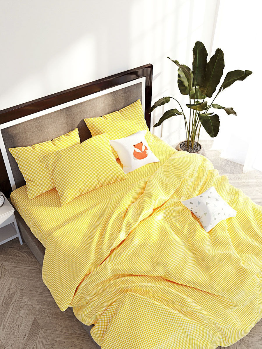 

Пододеяльник Котики Котики "Yellow cell" 1,5-сп 145х215 см
