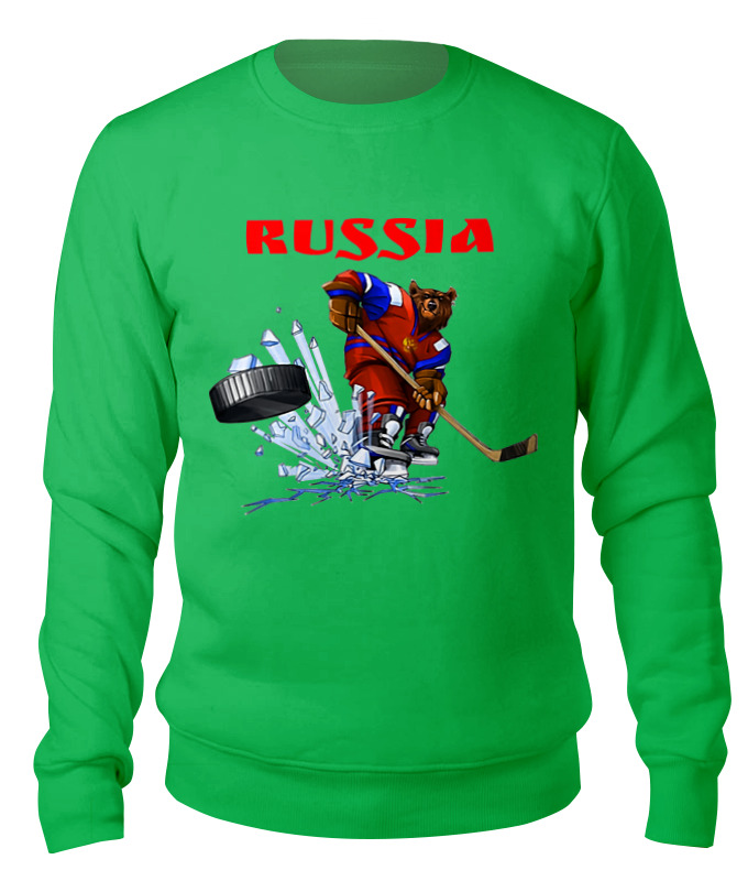 

Свитшот унисекс Printio Россия зеленый S, Россия
