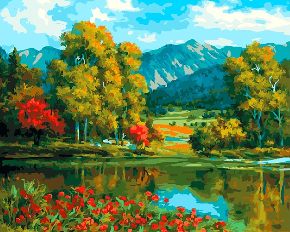 

Картина по номерам ВанГогВоМне Русская природа, 40x50, Русская природа
