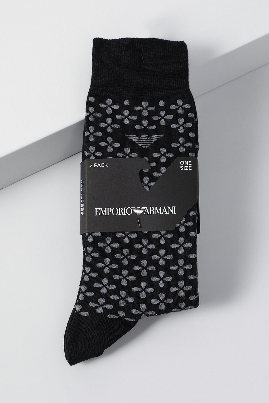 Комплект носков мужских Emporio Armani 302302 3F274 черных one size