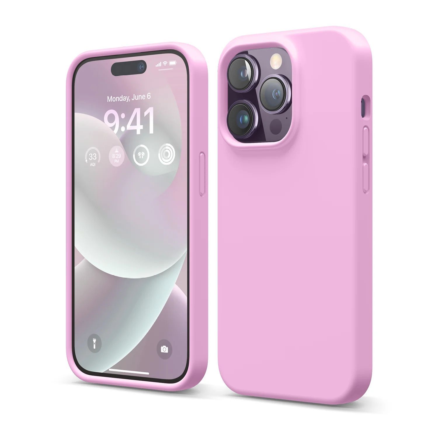 

Чехол силиконовый для Apple iPhone 13 жгучий розовый