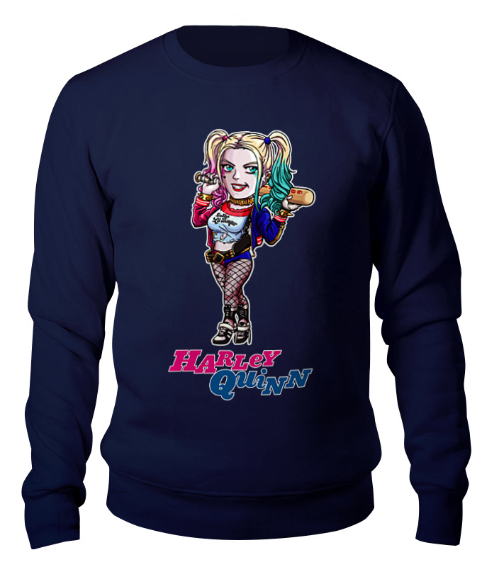 

Свитшот унисекс Printio Харли квинн синий S, Харли квинн