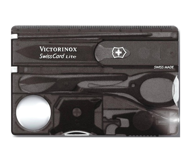 

Victorinox Швейцарская карта Victorinox SwissCard Lite 0.7333.T3 13 функц полупрозрач черн, Черный, 0.7333.T3