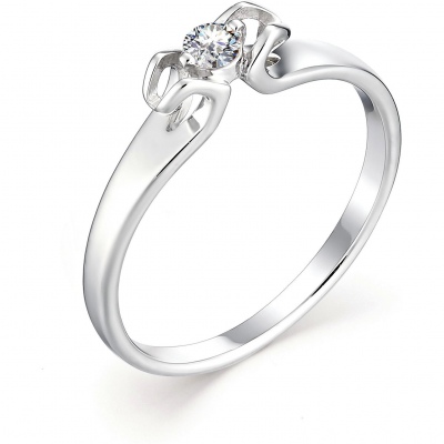 

Кольцо с 1 фианитом из серебра р. 16 Алкор серебро 01-0778_00КЦ-00, 01-0778_00КЦ-00