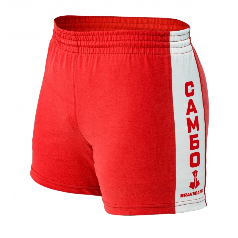 Шорты для самбо ВФС BRAVEGARD Ascend, размер 54, цвет Красный