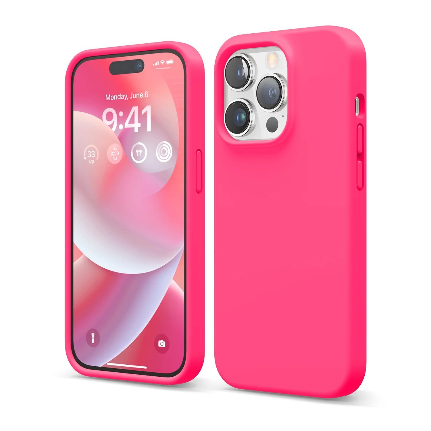 

Чехол силиконовый для Apple iPhone 14 ледяной красный
