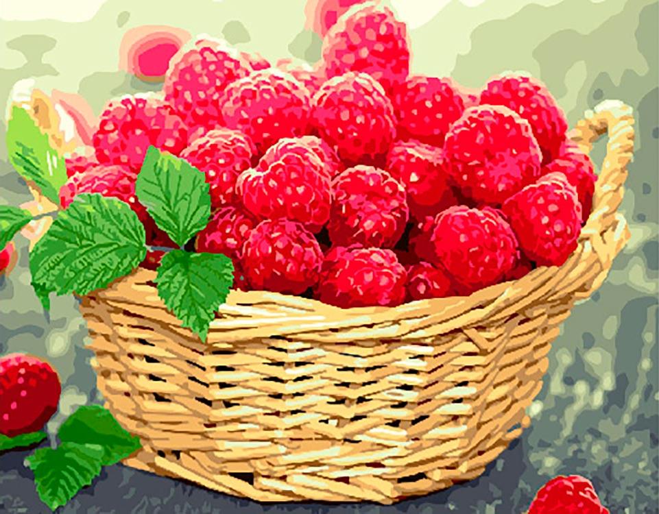 

Картина по номерам ВанГогВоМне Вкусное лукошко, 40x50, Вкусное лукошко