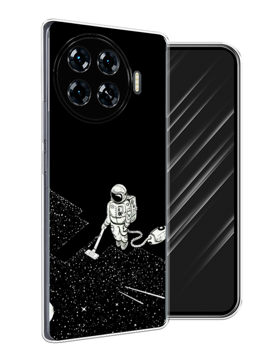 

Чехол Awog на Tecno Spark 20 Pro Plus "Космонавт с пылесосом", Белый, 305050-1
