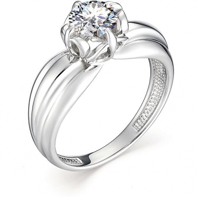 

Кольцо с 1 фианитом из серебра р. 18 Алкор серебро 01-0872_00КЦ-00, 01-0872_00КЦ-00