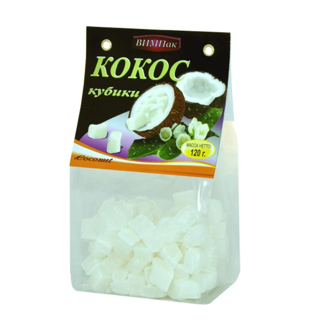 

Кубики кокосовые (цукаты) Вимпак 120гр