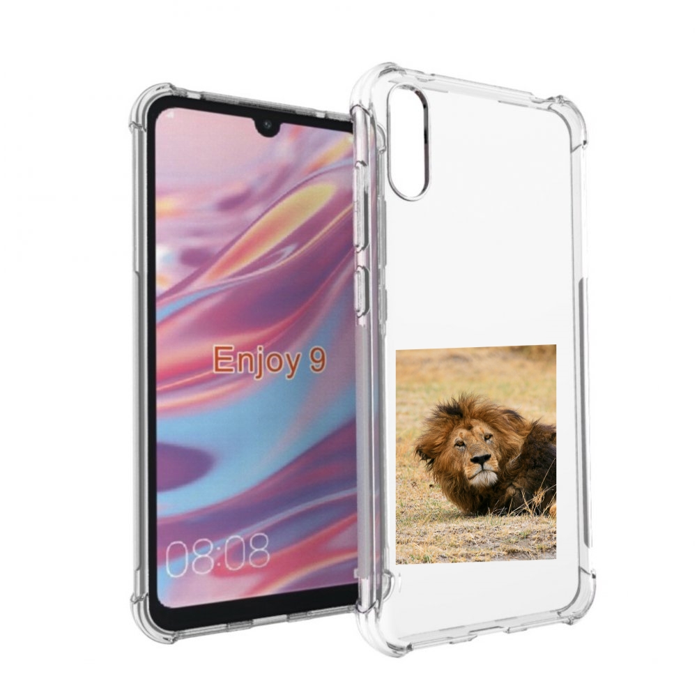 

Чехол бампер MyPads Лев-лежит мужской для Huawei Enjoy 9, Прозрачный, Tocco