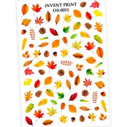 

Набор, iNVENT PRiNT, Слайдер-дизайн «Осень. Веточки. Листья» №OS-11, 3 шт., Разноцветный