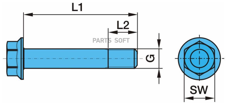 BPW 0334012230 03.340.12.23.0_болт пневмоподушки M16 x160-10.9 \BPW 1шт