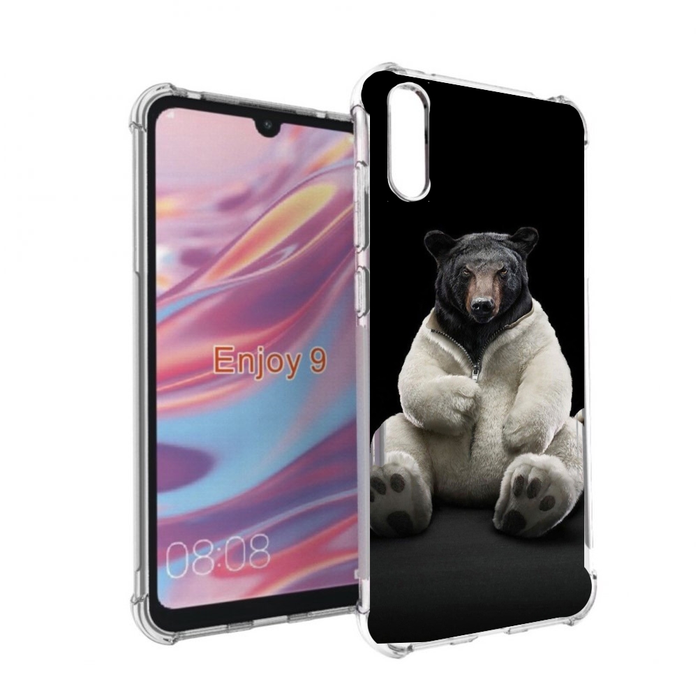 

Чехол бампер MyPads Медведь-бурый-белый для Huawei Enjoy 9, Прозрачный, Tocco