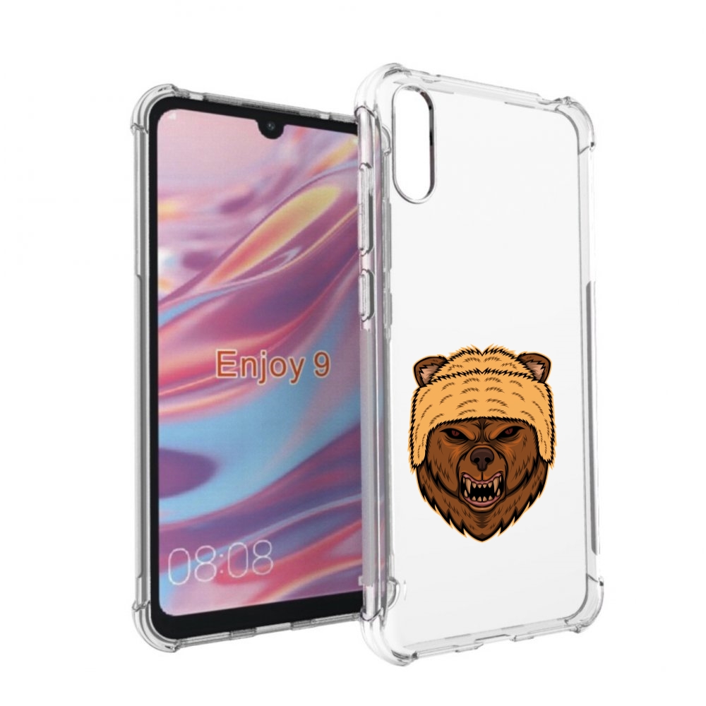 

Чехол бампер MyPads Медведь-в-шапке для Huawei Enjoy 9, Прозрачный, Tocco