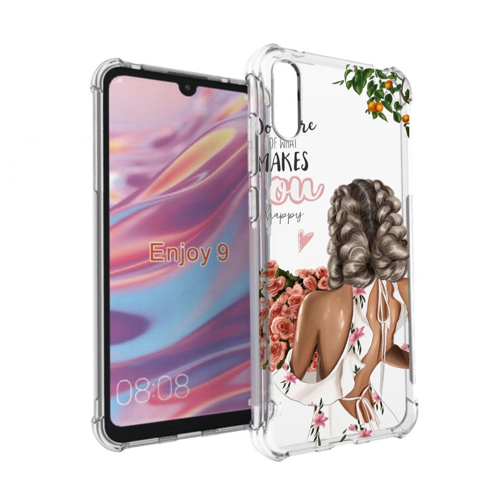 

Чехол бампер MyPads Мелочи-делают-тебя-счастливой для Huawei Enj, Прозрачный, Tocco