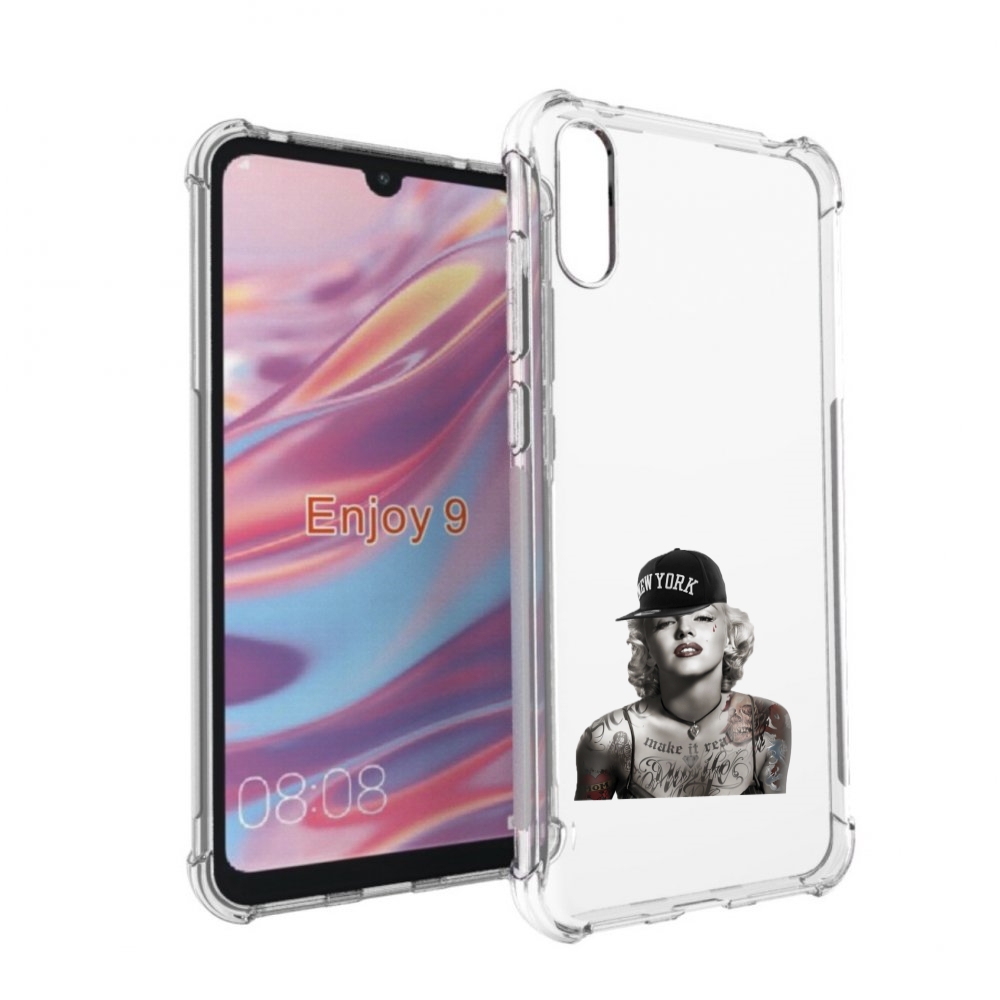 

Чехол бампер MyPads Мерлин Монро с тату женский для Huawei Enjoy, Прозрачный, Tocco