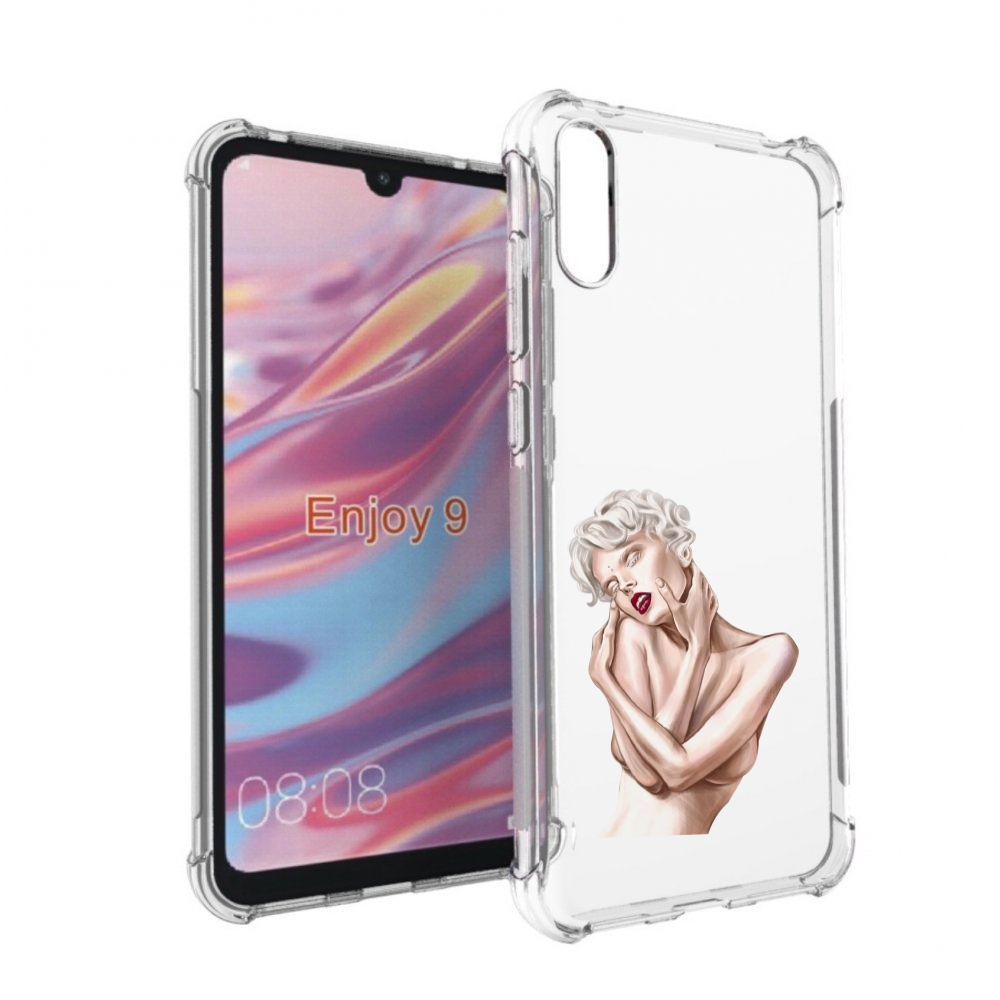 

Чехол бампер MyPads Мигера женский для Huawei Enjoy 9, Прозрачный, Tocco