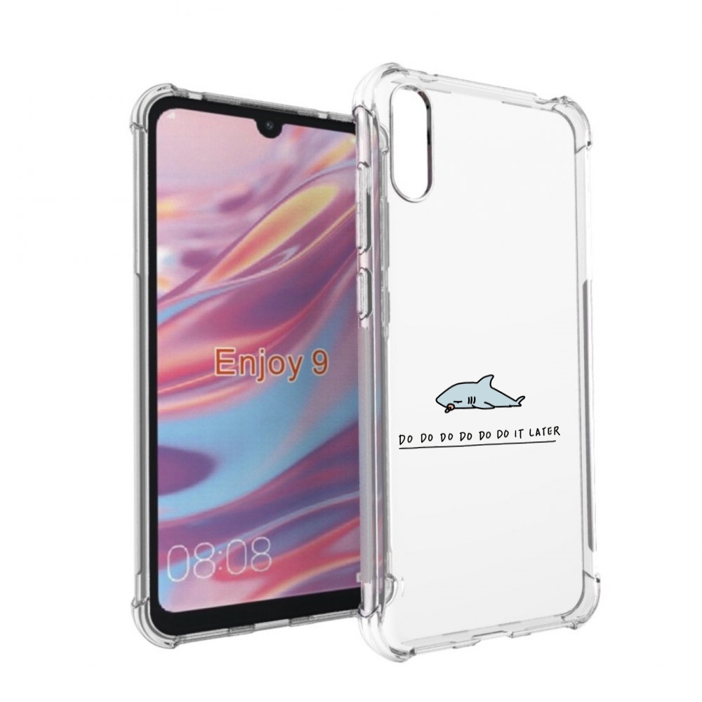 

Чехол бампер MyPads Мини-акула для Huawei Enjoy 9, Прозрачный, Tocco