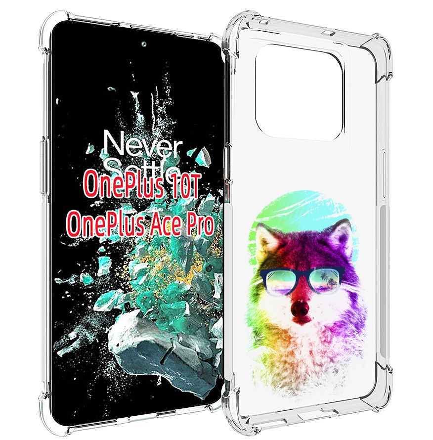 

Чехол MyPads радужный волк детский для OnePlus 10T, Прозрачный, Tocco