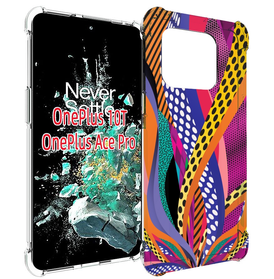 

Чехол MyPads разноцветные щупальца для OnePlus 10T, Прозрачный, Tocco