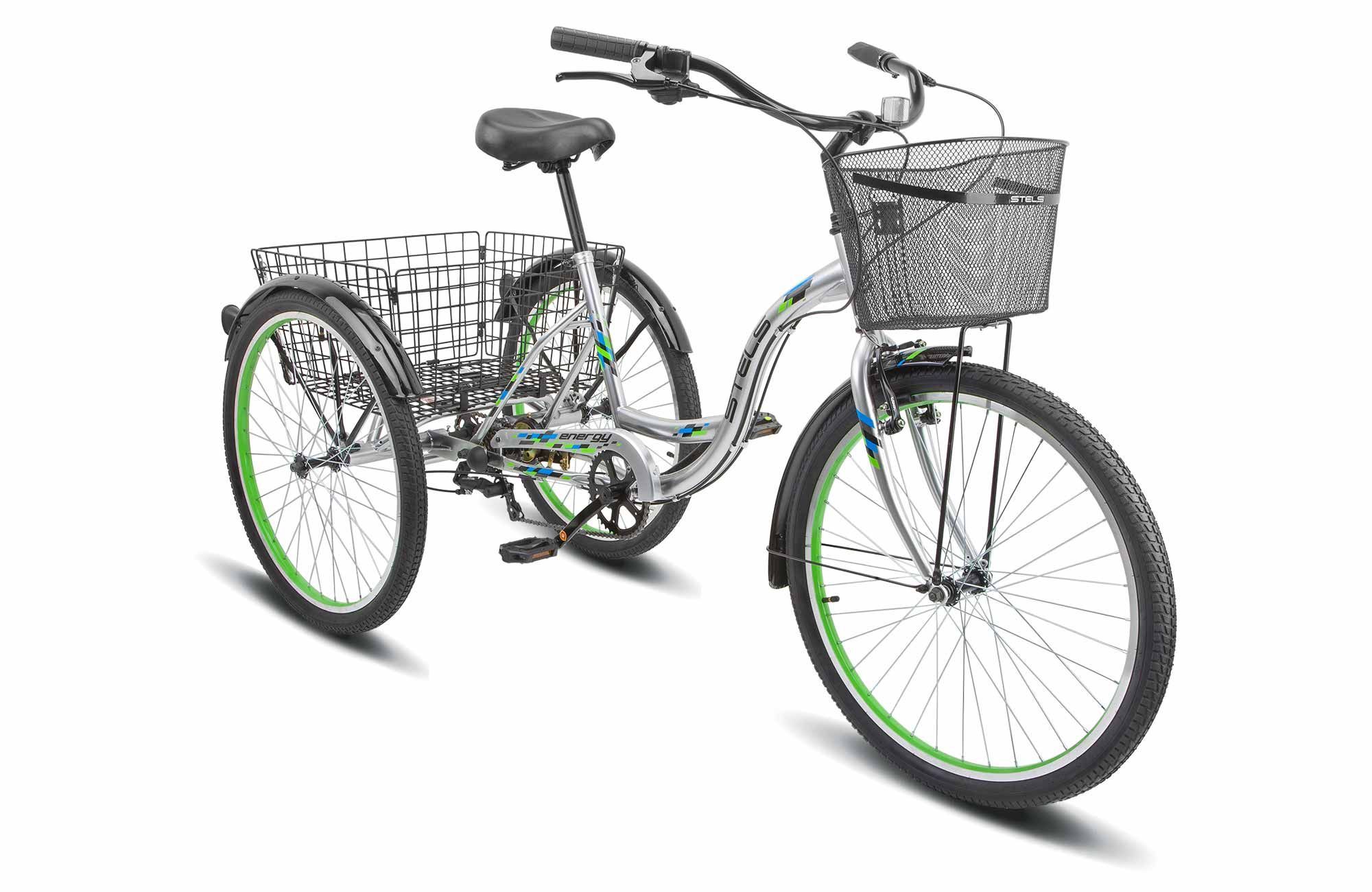 

Велосипед STELS Energy-VI 26" V010, Хром, рама 17", 2023, Серебристый
