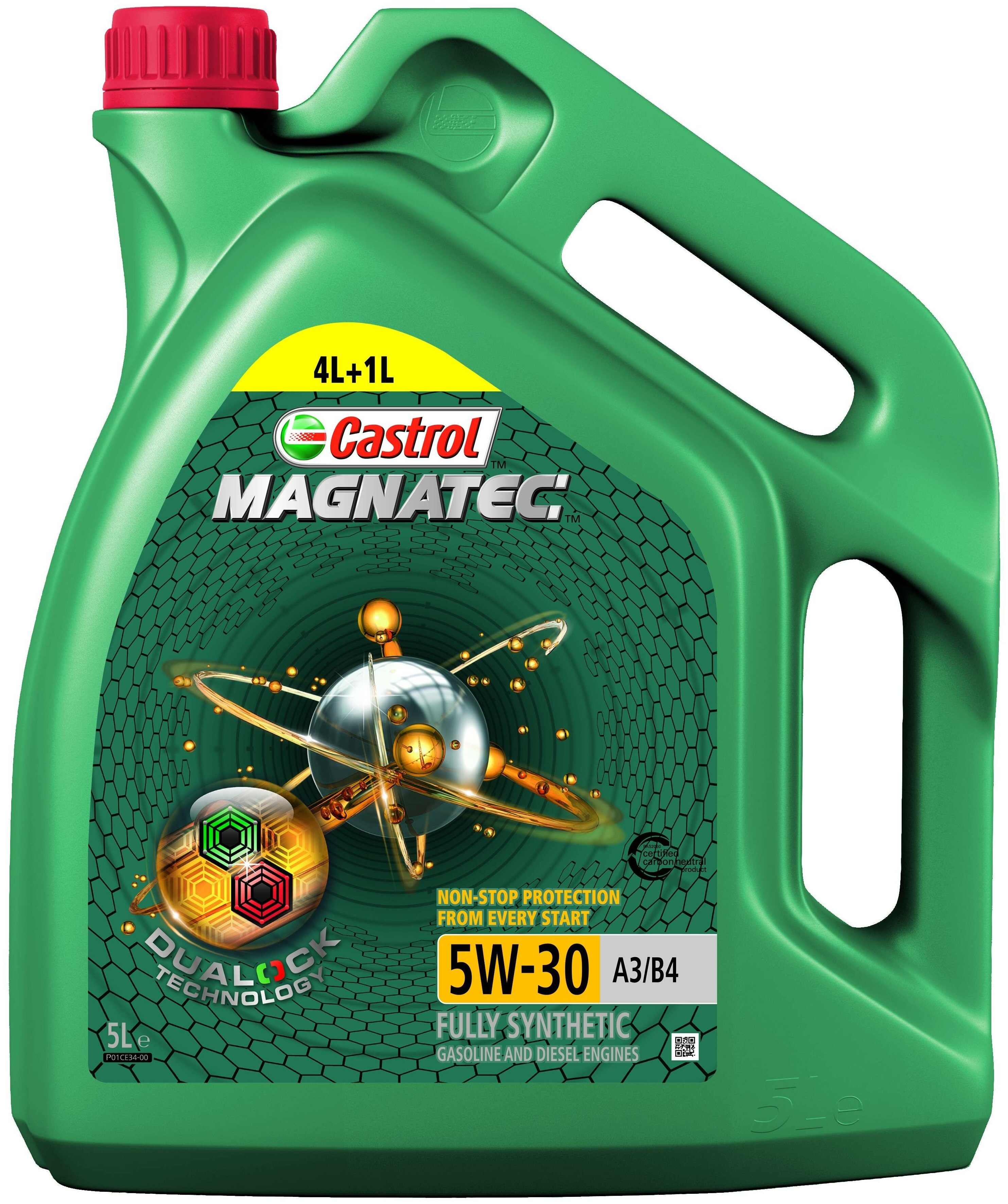 фото Моторное масло castrol magnatec 5w-30 a3/b4 синтетическое, 5 л