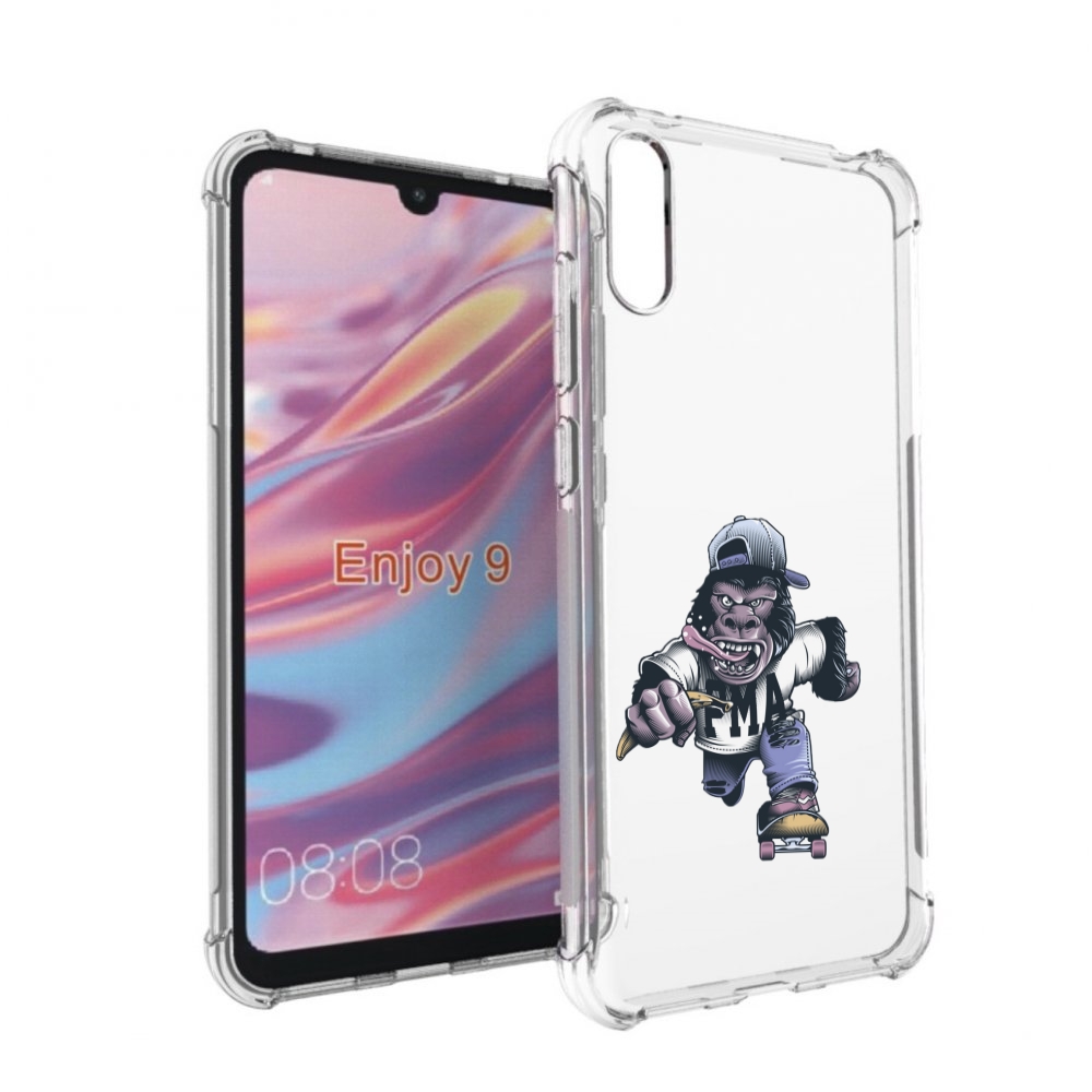 

Чехол бампер MyPads Обезьяна на скейте для Huawei Enjoy 9, Прозрачный, Tocco