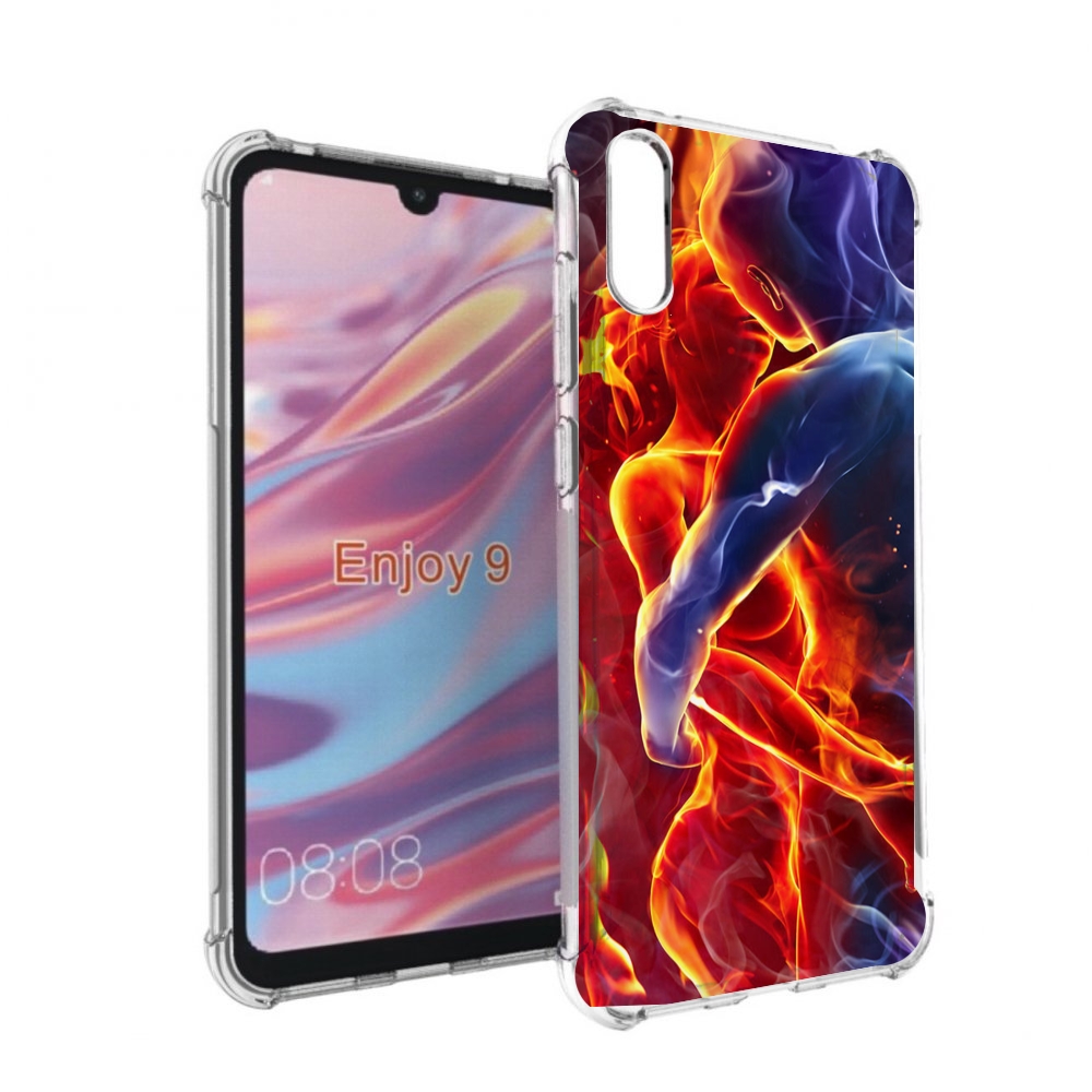 

Чехол бампер MyPads Огонь-вода для Huawei Enjoy 9, Прозрачный, Tocco