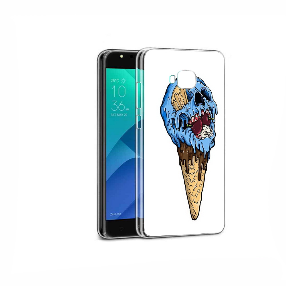 

Чехол MyPads Tocco для Asus ZenFone 4 Selfie мороженное череп, Прозрачный, Tocco