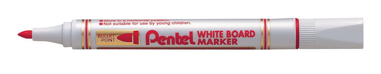 

Маркер для доски Pentel пулеобразный наконечник 42 мм 12 шт красный