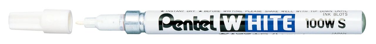 Маркер перманентный Pentel White 2 мм пулеобразное 12 шт белый