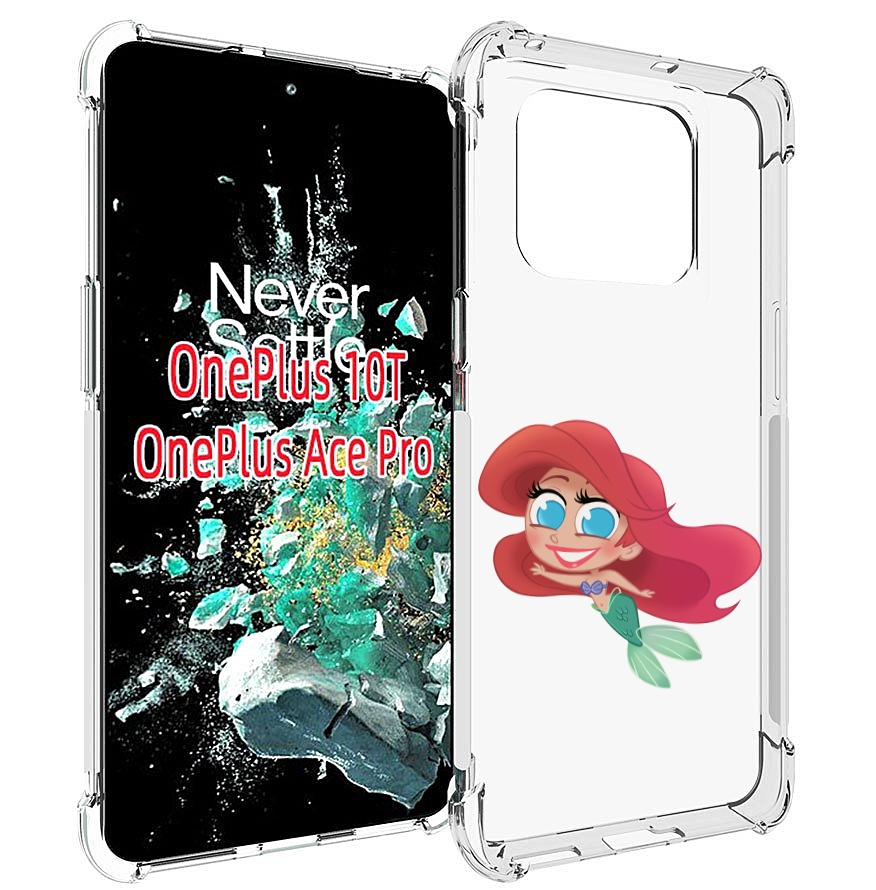 

Чехол MyPads русалка-мулатка для OnePlus 10T, Прозрачный, Tocco