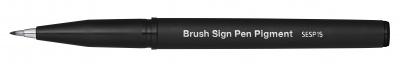 фото Фломастер-кисть pentel brush sign pen pigment 12 шт черный