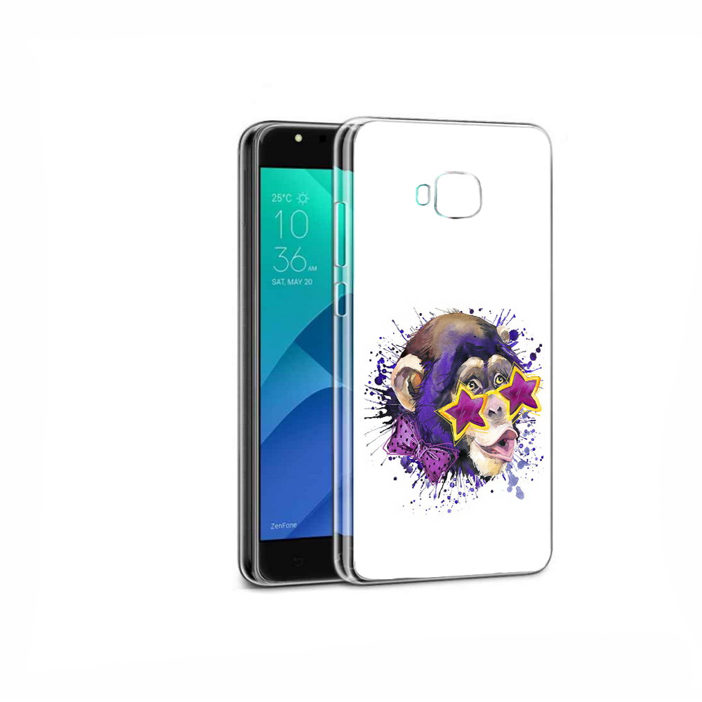 

Чехол MyPads Tocco для Asus ZenFone 4 Selfie обезьяна в очках, Прозрачный, Tocco
