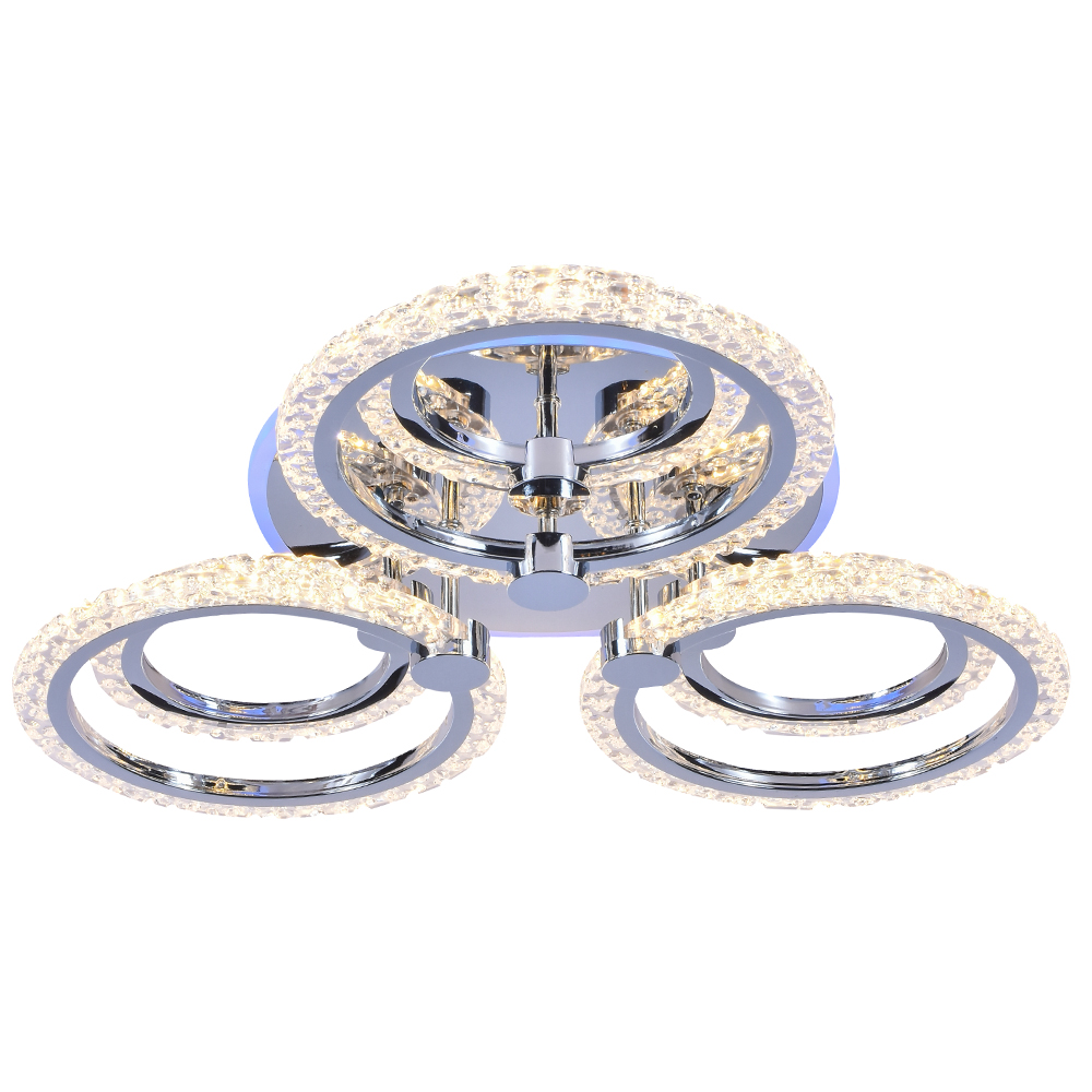 фото Светодиодная люстра profit light 8027/3+3 chr b 108w+8w rgb
