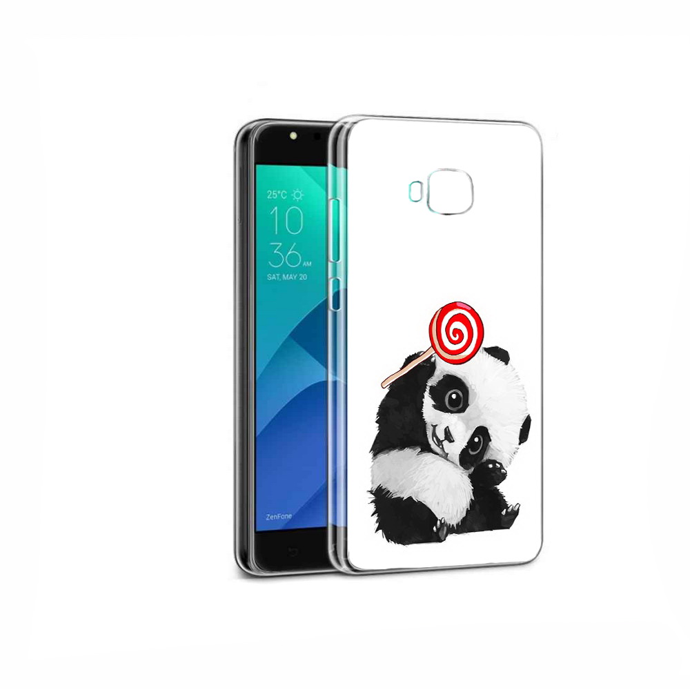 

Чехол MyPads Tocco для Asus ZenFone 4 Selfie панда с леденцом, Прозрачный, Tocco