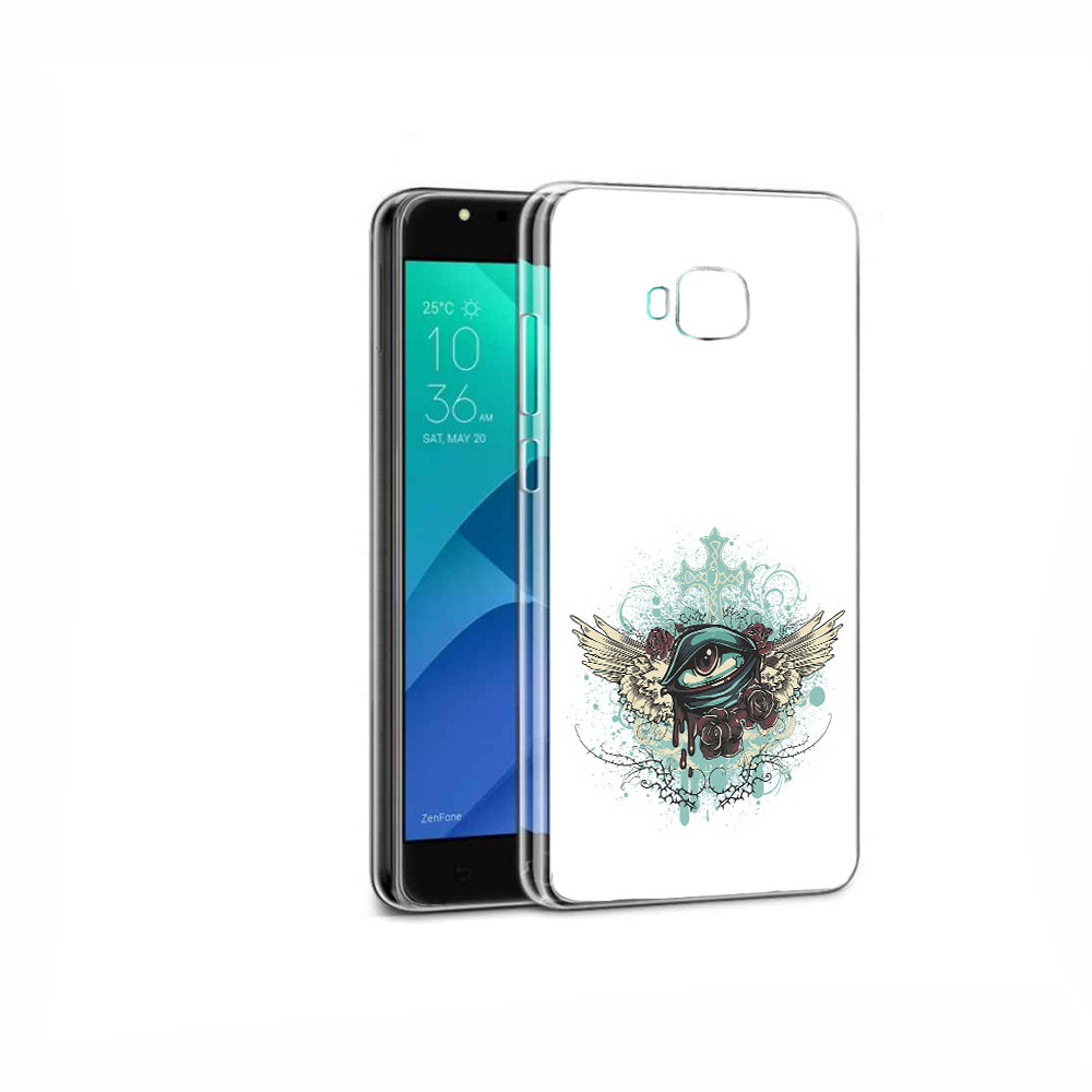 

Чехол MyPads Tocco для Asus ZenFone 4 Selfie плачущий глаз с крыльями, Прозрачный, Tocco