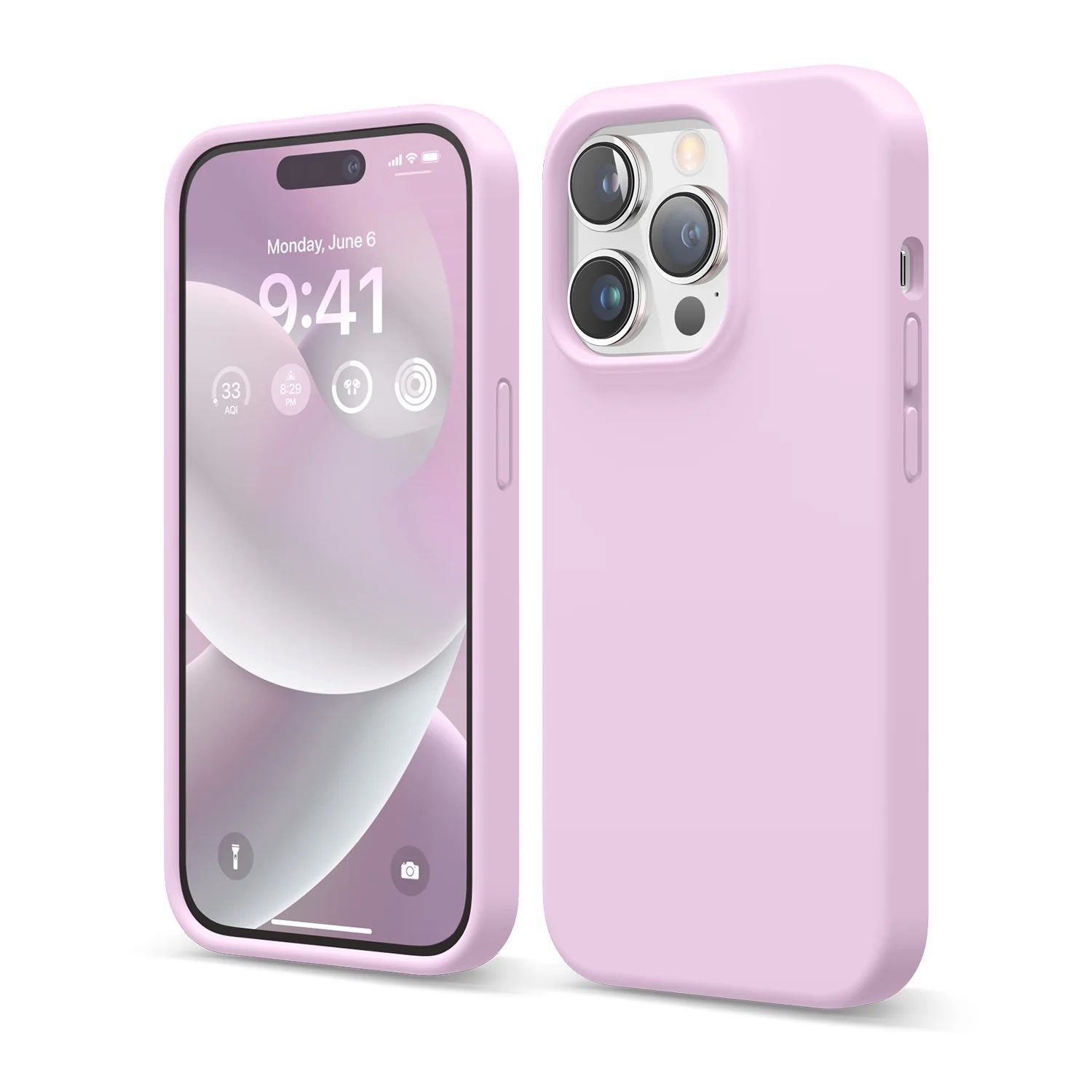 

Чехол силиконовый для Apple iPhone 15 Pro сиреневый, Фиолетовый