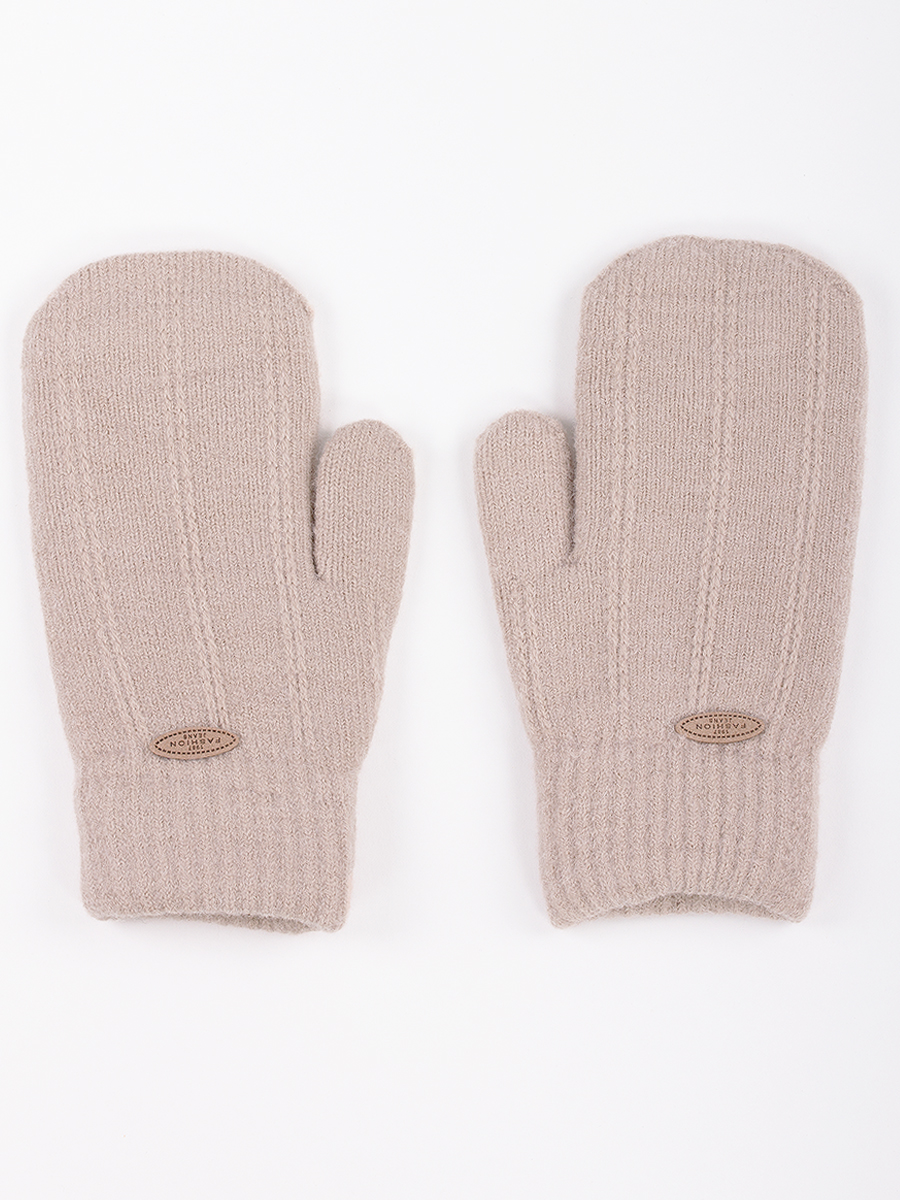 

Варежки женские DAIROS GD71700567 бежевые, Бежевый, GD71700567