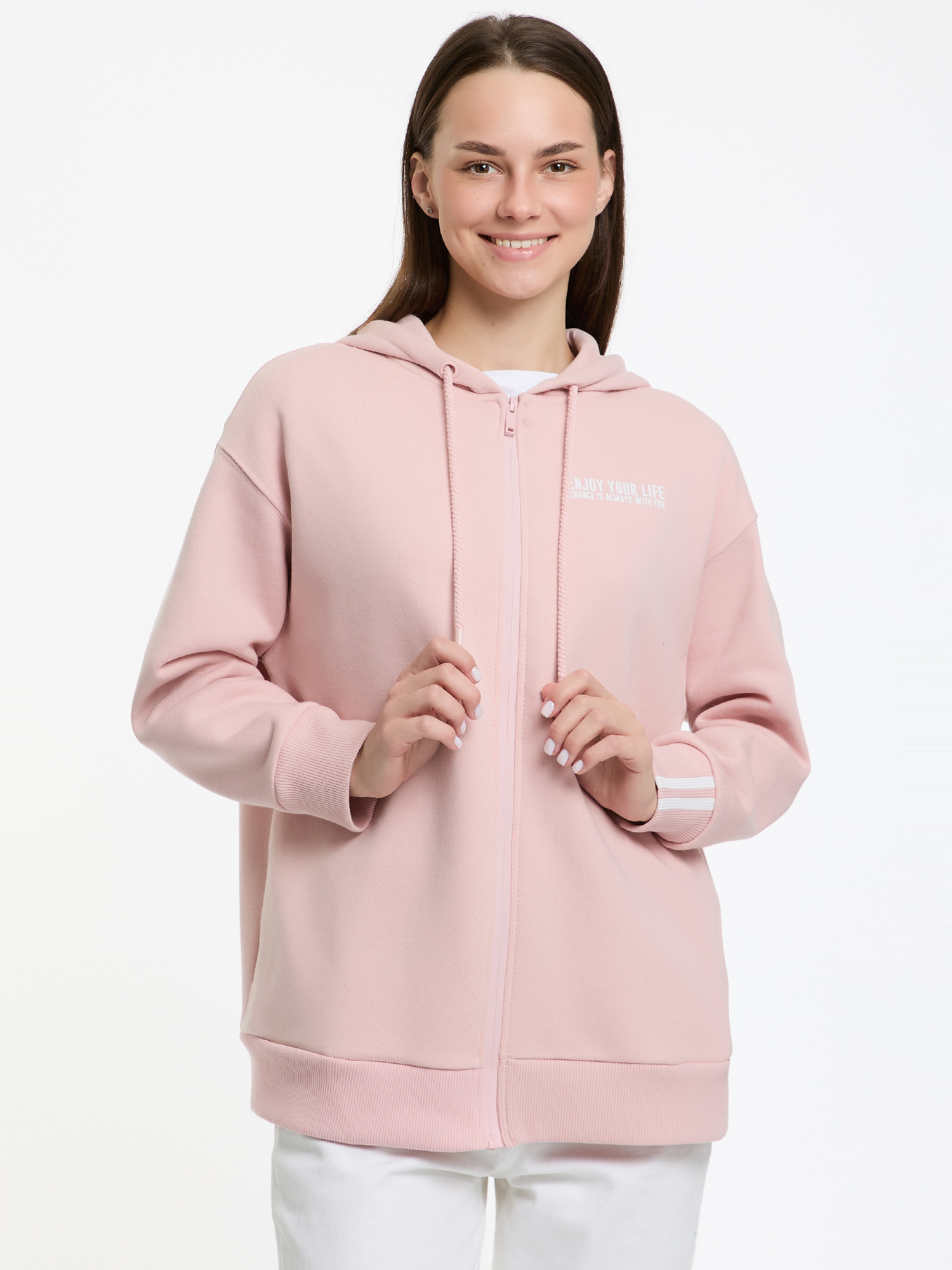 

Толстовка женская oodji 16908004-1 розовая S, Розовый, 16908004-1