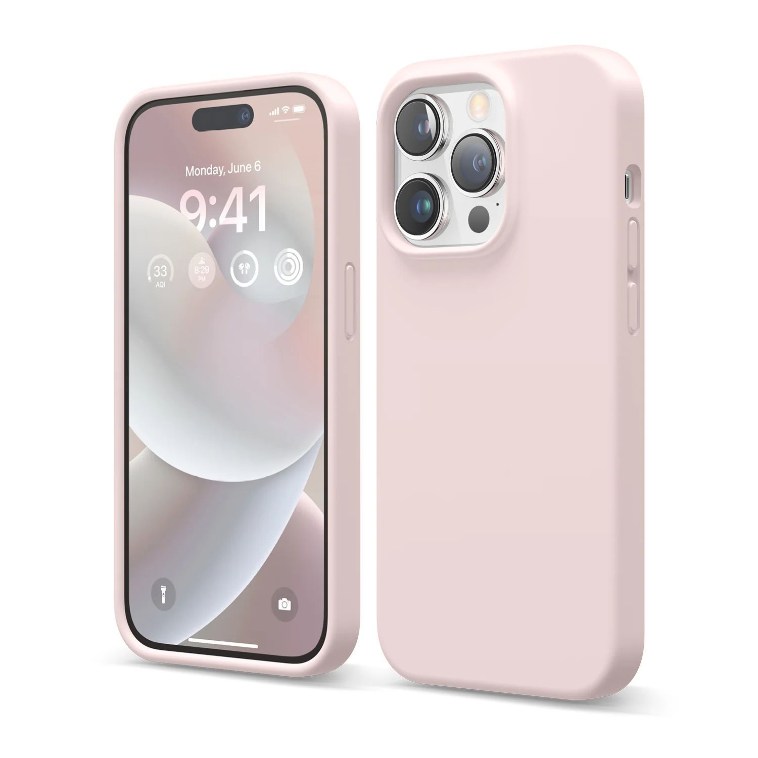 

Чехол силиконовый для Apple iPhone 15 Pro Max нежно-розовый